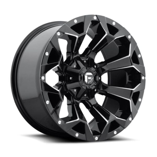 D576 ASSAULT 17X9 5X114.3/5X127 ET1 CB78.1 GLOSS BLACK MILLED