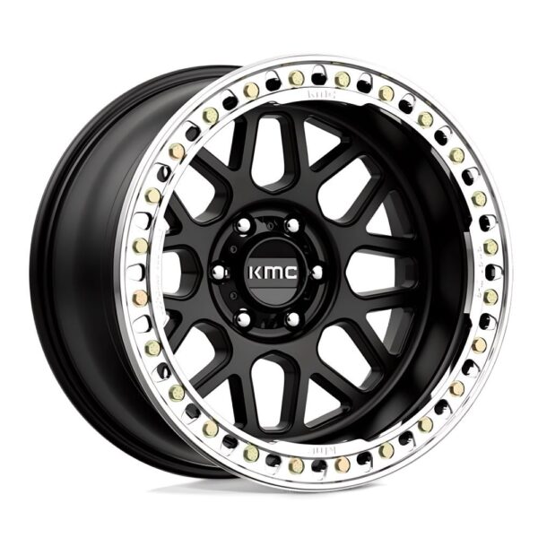 KM235 Beadlock Grenade Crawl 17X8.5 6X135 ET00 CB87.1 Satin Black Wheel