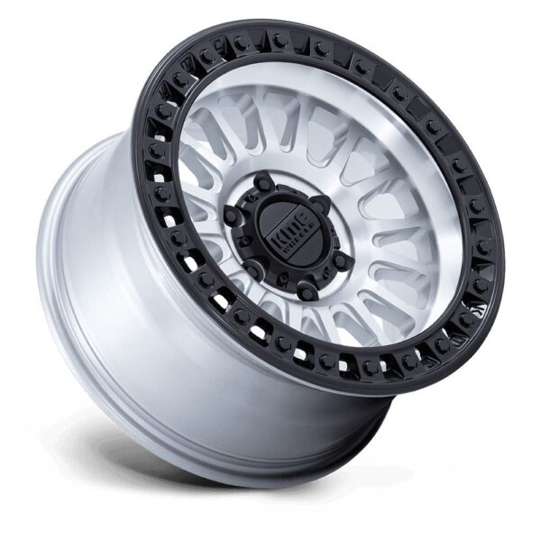 KM552 IMS 17X8.5 5X127 ET-10 CB71.5 MACHINED W/MATTE BLACK RING - Image 3