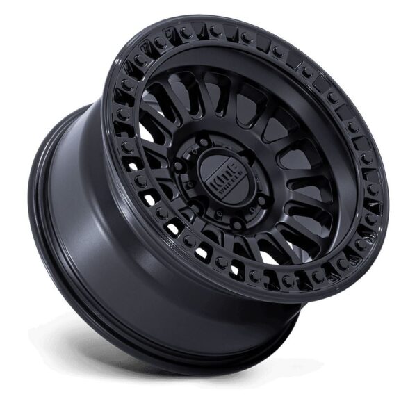 KM552 IMS 17X8.5 6X139.7 ET-10 CB106.1 MATTE BLACK/GLOSS BLACK RING - Image 3