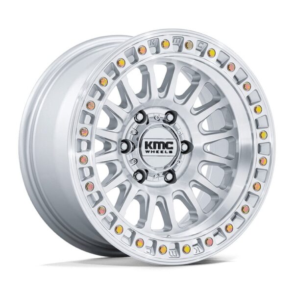 KMC KM552 IMS 17X8.5 Wheels - Gloss Silver/Machined Face