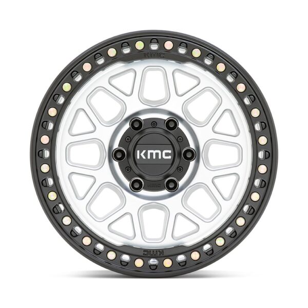 KM549 GRS 17X9 5X127 ET00 CB71.5 MACH/SATIN BLACK LIP - Image 3