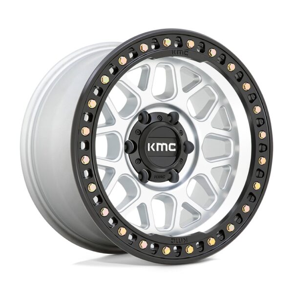 KM549 GRS 17X9 5X127 ET-12 CB71.5 Mach/Satin Black Face Wheel