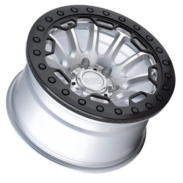 1785URY(OURAY beadlock) 17X8.5 6X139.7 ET00 CB 112.1 SILVER/MACH FACE - Image 3