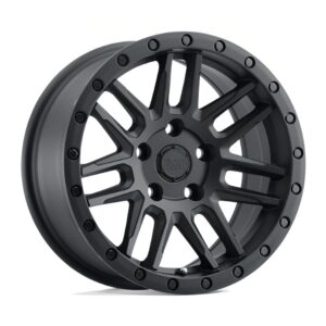 Black Rhino Arches 17x9.5 Matte Black wheel, 6x135 bolt pattern, +12mm offset, 87.1mm center bore.