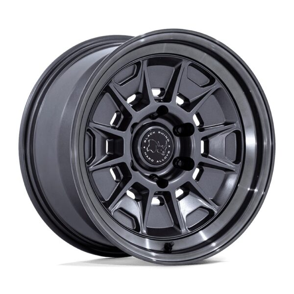 BR021 MONDO 17X8.5 6X139.7 ET20 CB106.1 MATTE GUNMETAL for GLOSS GRY TINTED LIP