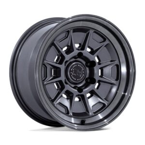 BR021 MONDO 17X8.5 6X139.7 ET20 CB106.1 MATTE GUNMETAL for GLOSS GRY TINTED LIP