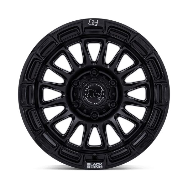 BR025 RIVAL 17X9 5X127 ET-12 CB71.5 MATTE BLACK/GLOSS BLACK LIP - Image 3