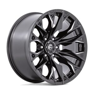 Fuel D803 FLAME 22x12 Gloss Black Milled wheel, 5x127 bolt pattern, -44mm offset.