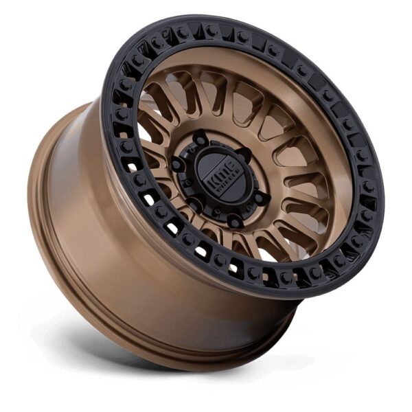 KM552 IMS 17X8.5 6X139.7 ET-10 CB106.1 MATTE BRONZE W/GLOSS BLACK LIP - Image 3