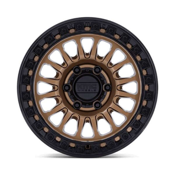 KM552 IMS 17X8.5 6X139.7 ET-10 CB106.1 MATTE BRONZE W/GLOSS BLACK LIP - Image 2