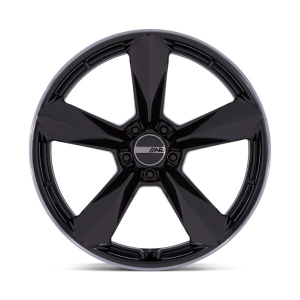 AR946 TTF 20X12 5X115 ET6 CB72.56 GLOSS BLACK/DDT LIP - Image 2
