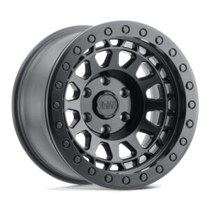1785PRM (PRIMM beadlock) 17X8.5 6X139.7 ET00 CB112.1 MATTE BLACK W/ BLACK RING