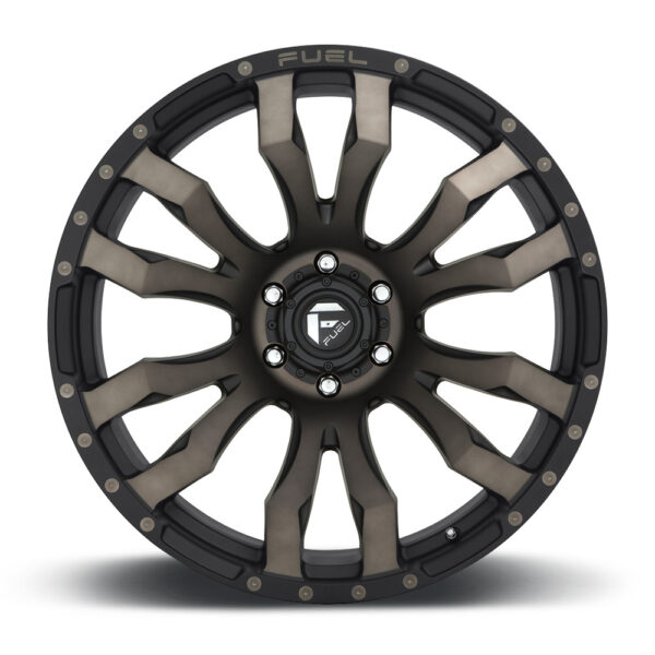 D674 BLITZ 20X10 8X165.1 ET-18 CB125.2 MATTE BLACK / MACHINED DDT - Image 2