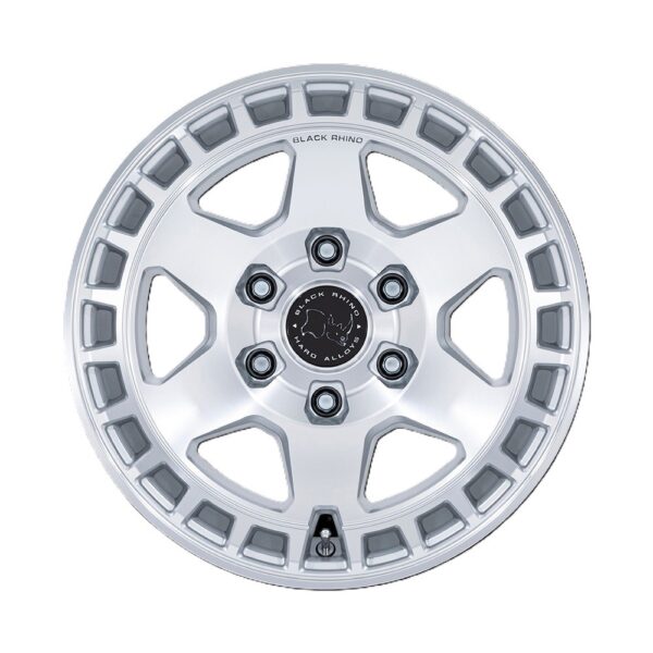 BR022 BAHARI 17X8.5 6X139.7 ET-10 CB106.1 GLOSS SILVER W/ MACHINED FACE - Image 2