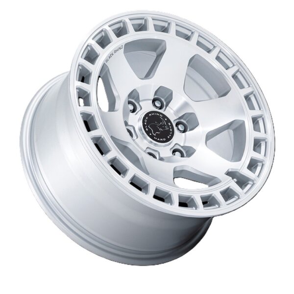 BR022 BAHARI 17X8.5 6X139.7 ET-10 CB106.1 GLOSS SILVER W/ MACHINED FACE - Image 3
