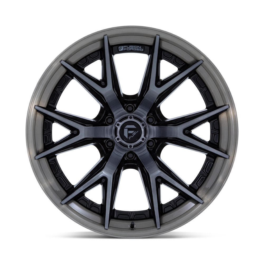 FC402 CATALYST 20X9 6X139.7 ET20 CB106.1 GLOSS BLACK BRUSHED FACE W/GREY TINT BUR - Image 2