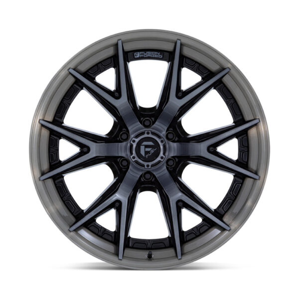 FC402 CATALYST 20X9 6X139.7 ET20 CB106.1 GLOSS BLACK BRUSHED FACE W/GREY TINT BUR - Image 5