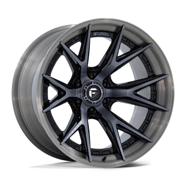 FC402 CATALYST 20X9 6X139.7 ET20 CB106.1 GLOSS BLACK BRUSHED FACE W/GREY TINT BUR - Image 4