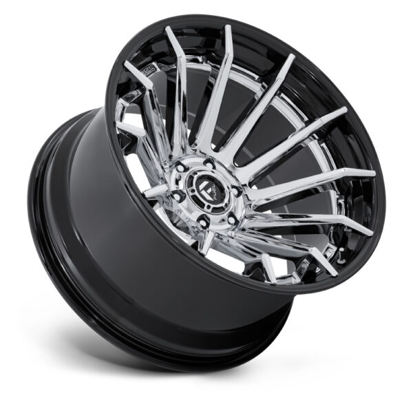 FC403 BURN 20X10 5X127 ET-18 CB71.5 CHROME PLATED W/BLACK LIP - Image 3