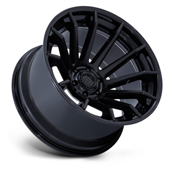 FC403 BURN 22X12 5X127 ET-44 CB71.5 MATTE BLACK W/GLOSS BLACK LIP - Image 3