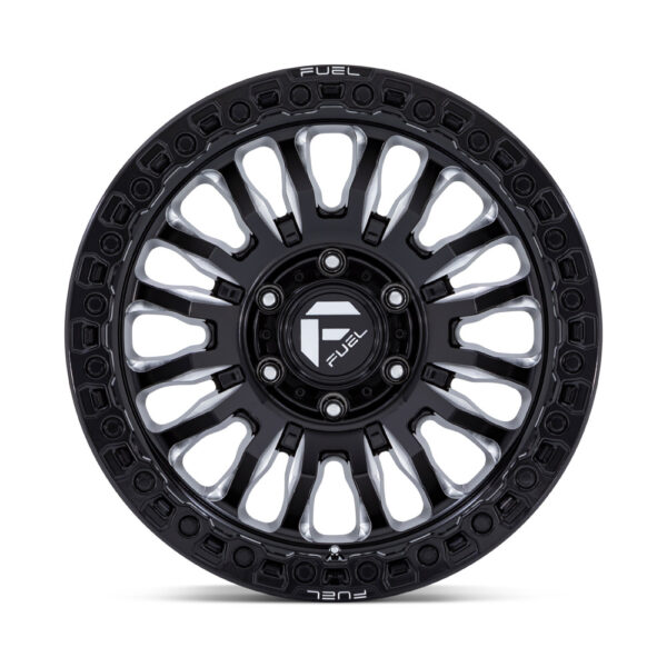 FC857 RINCON 17X9 5X127 ET-12 CB71.5 GLOSS BLACK/MILLED - Image 2