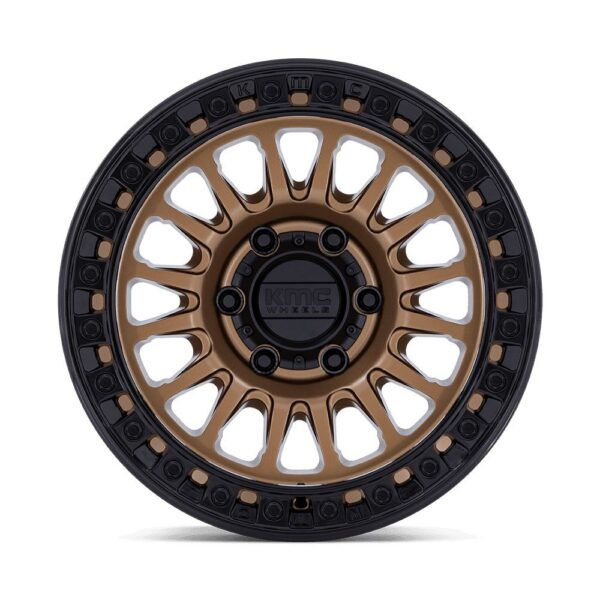 KM552 IMS 17X8.5 6X139.7 ET-10 CB106.1 MATTE BRONZE W/GLOSS BLACK LIP - Image 2