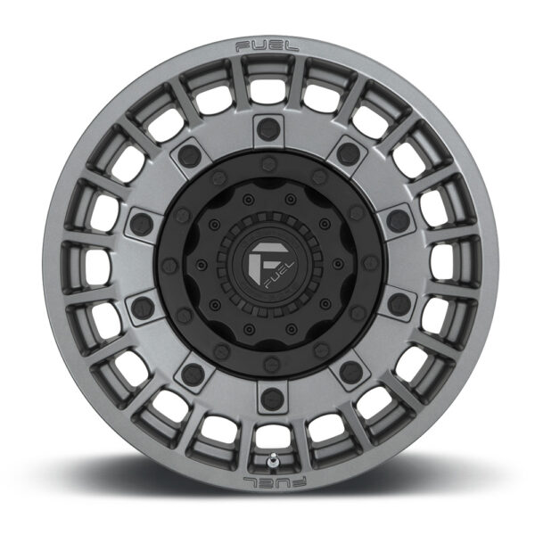 D726 MILITIA 20X10 8X180 ET-18 CB124.3 ANTHRACITE / BLACK CUP - Image 2