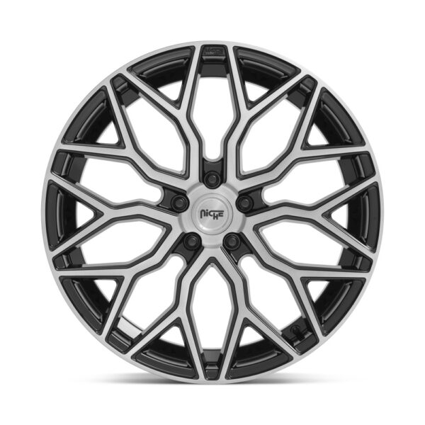 M262 MAZZANTI 20X10.5 5X114.3 ET40 CB72.7 Gloss Black Brushed Face - Image 2