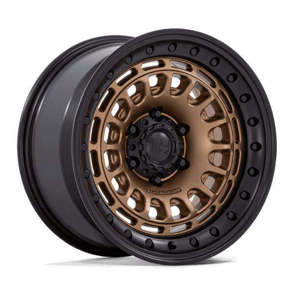 BR014(SAHARA) 17X9 5X127 ET-12 CB71.5 MATTE BRONZE W/ MATTE BLACK LIP