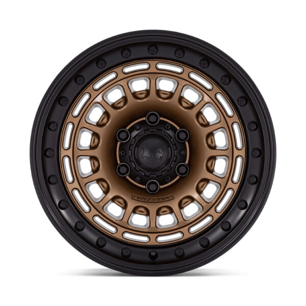 BR014(SAHARA) 17X9 5X127 ET-12 CB71.5 MATTE BRONZE W/ MATTE BLACK LIP - Image 5