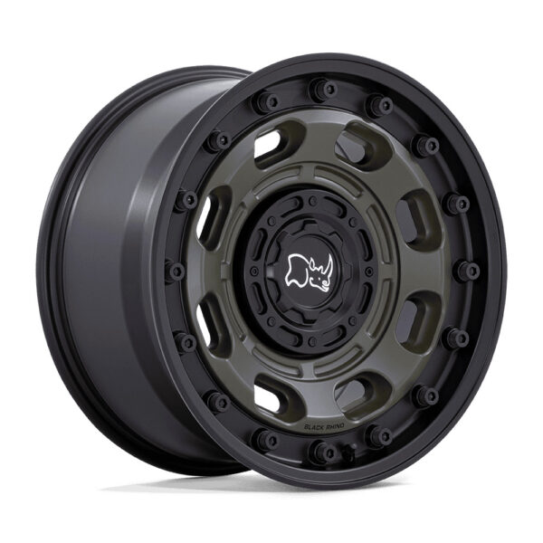 BR007(ATLAS) 17X8.5 5X127/5X139.7 ET-10 CB78.1 OLIVE DRAB GREEN W/ BLACK LIP - Image 4