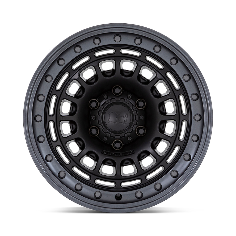 BR014(SAHARA) 17X9 6X139.7 ET00 CB106.1 MATTE BLACK W / GUNMETAL LIP - Image 2