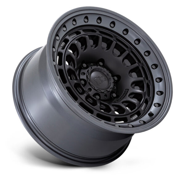BR014(SAHARA) 17X9 6X139.7 ET00 CB106.1 MATTE BLACK W / GUNMETAL LIP - Image 3