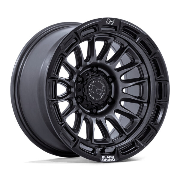 BR025 RIVAL 17X9 6X139.7 ET01 CB106.1 MATTE GUNMETAL W/ MATTE BLACK LIP - Image 4