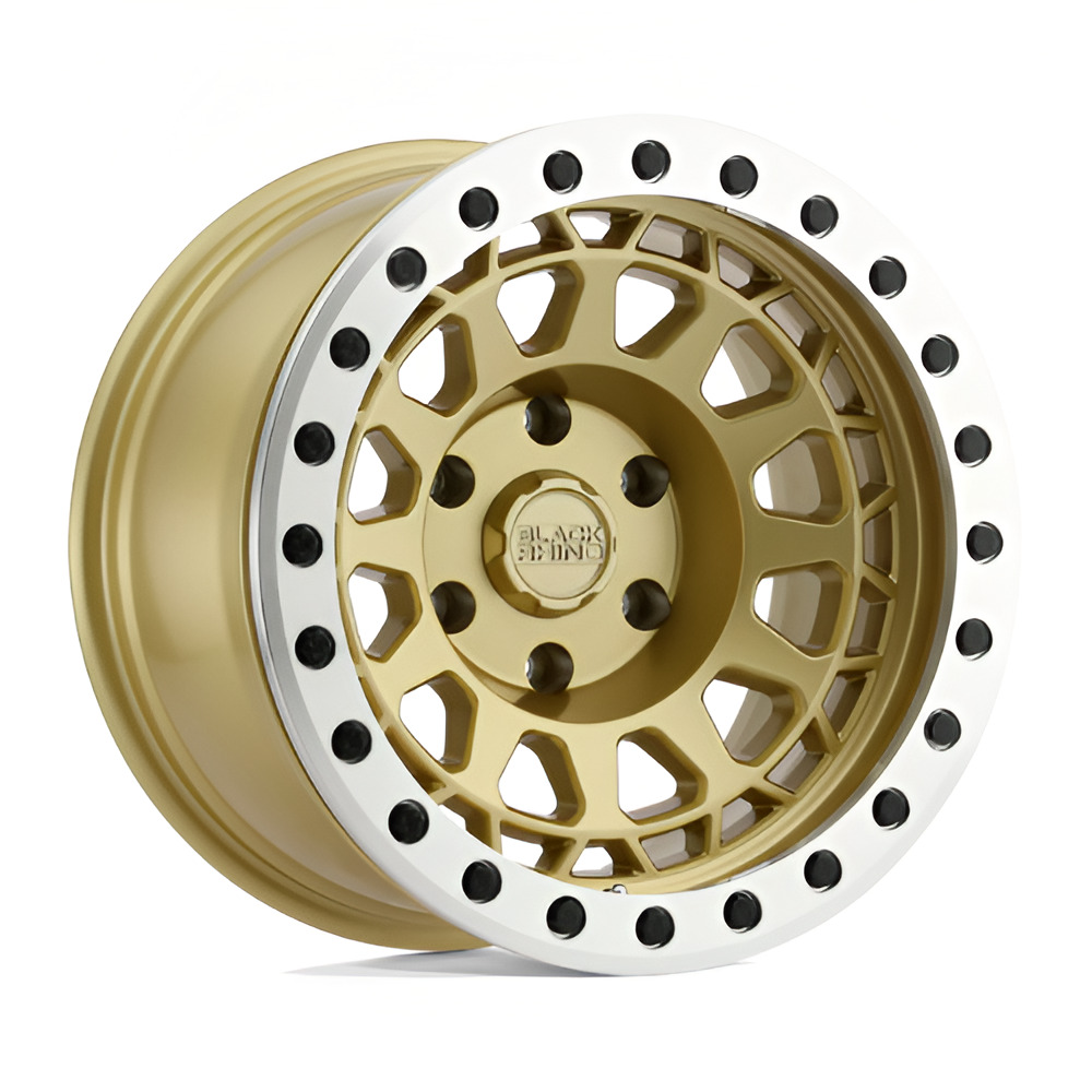 1785PRM (PRIMM beadlock) 17X8.5 6X139.7 ET-30 CB112.1 MATTE GOLD W/ MACHINED RING