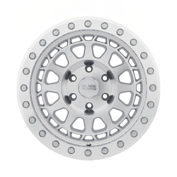 1785PRM (PRIMM beadlock) 17X8.5 6X139.7 ET-30 CB112.1 SILVER W/ MACHINED FACED - Image 2