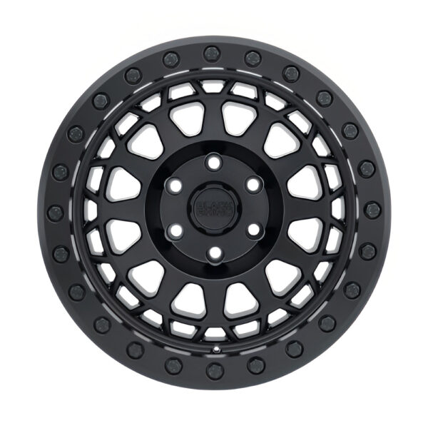 1785PRM (PRIMM beadlock) 17X8.5 6X139.7 ET00 CB112.1 MATTE BLACK W/ BLACK RING - Image 2