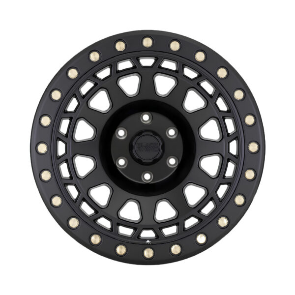 1895PRM (PRIMM) 18X9.5 6X139.7 ET12 CB112.1 MATTE BLACK/BRASS BOLTS - Image 2