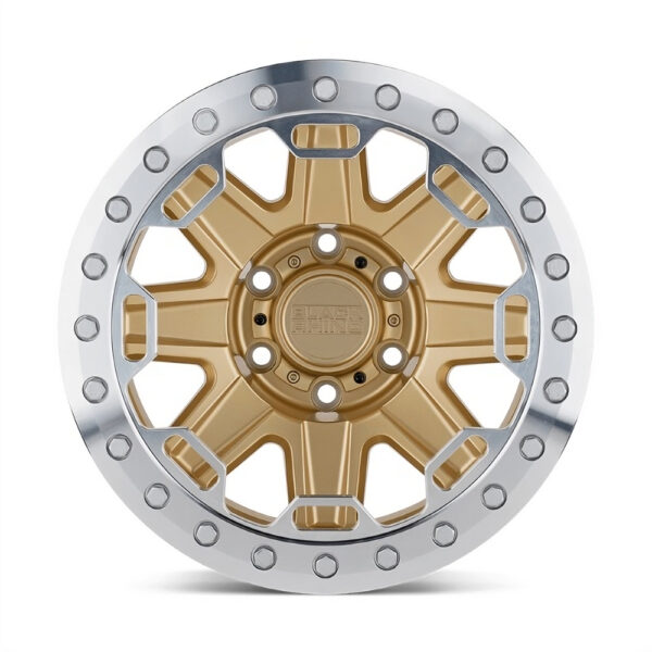 1785RFT(RIFT beadlock) 17X8.5 5X127 ET-38 CB71.5 M-GOLD W/ MACHINED RING - Image 5