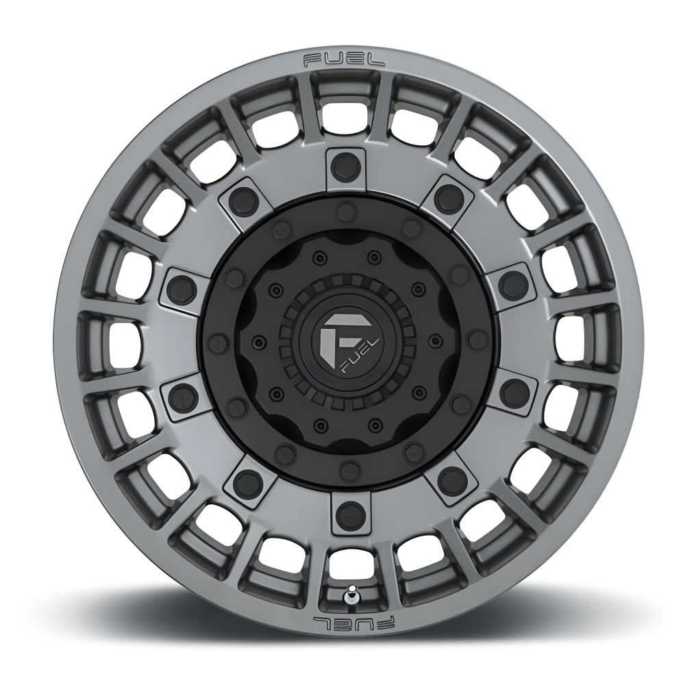 D726 MILITIA 17X9 5X114.3/5X127 ET-12 CB78.1 MATTE ANTHRACITE / BLACK RING - Image 2