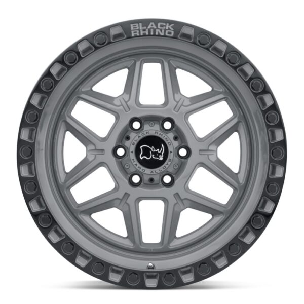 1790KLS (KELSO) 17X9 5X127 ET-18 CB71.5 BATTLESHIP GRAY W/ BLACK LIP - Image 2