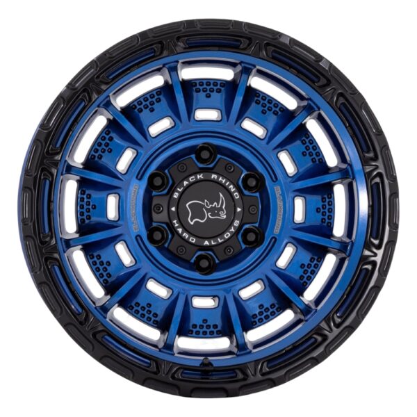 BR002(LEGION) 17X9 5X127 ET-12 CB71.5 COBALT BLUE W/ BLACK LIP - Image 2