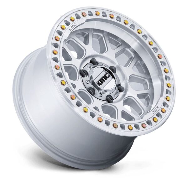 KM549 GRS 17X9 6X139.7 ET00 CB106.1 GLOSS SILVER/MACH FACE - Image 2