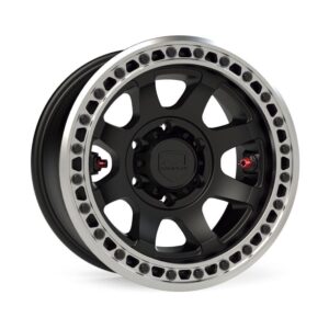 OLYMPUS WHEEL 17X9 6X139.7 ET-25 CB4.18 METALLIC BLACK WHEEL W/ MACHINED BEADLOCK