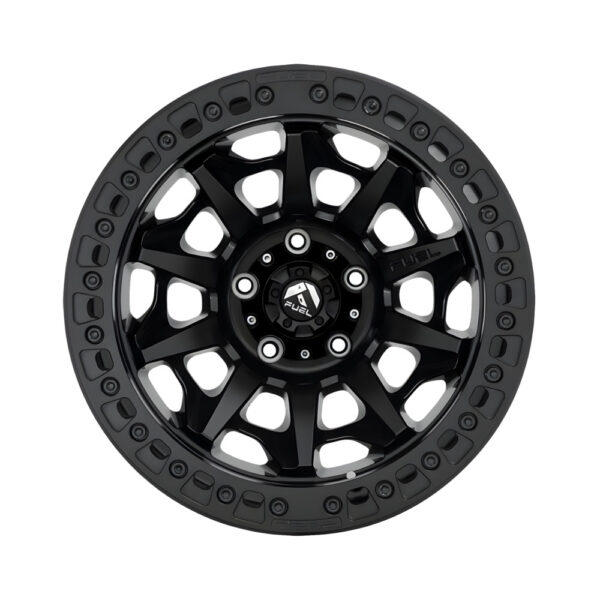 D114 COVERT(beadlock) 17X9 5X150 ET-15 CB110.2 MATTE BLACK / MATTE BLACK RING - Image 2