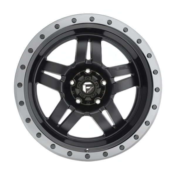 D557 ANZA 15X8 5X114.3 ET-18 CB72.6 MATTE BLACK / ANTHRACITE RING - Image 2