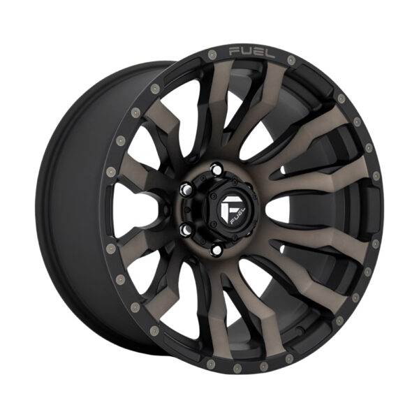 D674 BLITZ 18X9 6X139.7 ET01 CB106.1 MATTE BLACK W/MACHINED DOUBLE DARK TINT