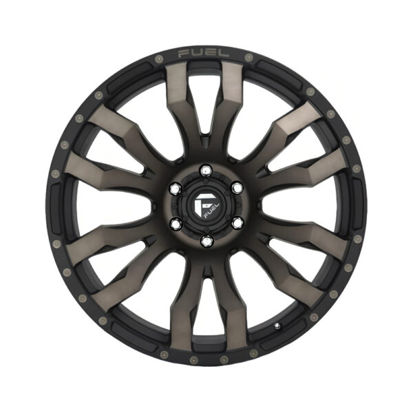 D674 BLITZ 18X9 6X139.7 ET01 CB106.1 MATTE BLACK W/MACHINED DOUBLE DARK TINT - Image 2