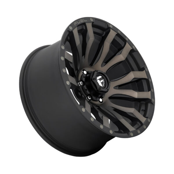 D674 BLITZ 18X9 6X139.7 ET01 CB106.1 MATTE BLACK W/MACHINED DOUBLE DARK TINT - Image 3